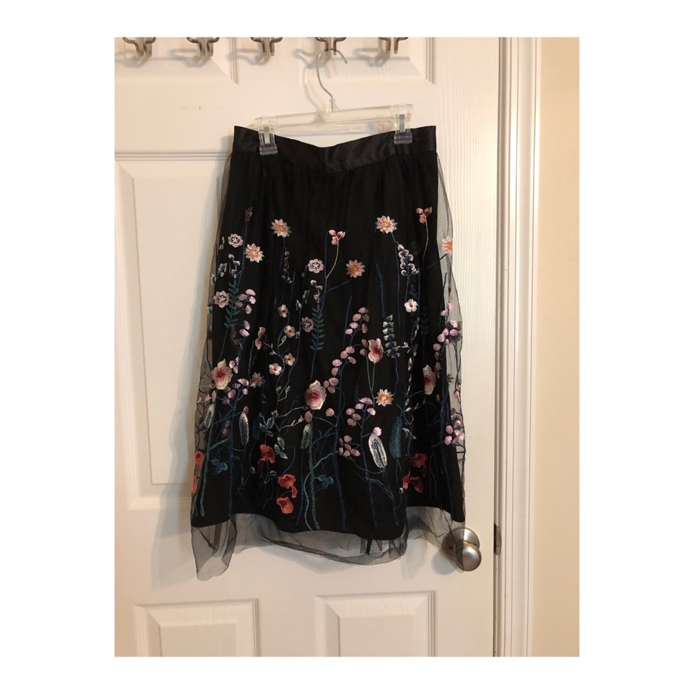 H&M embroidered tulle skirt